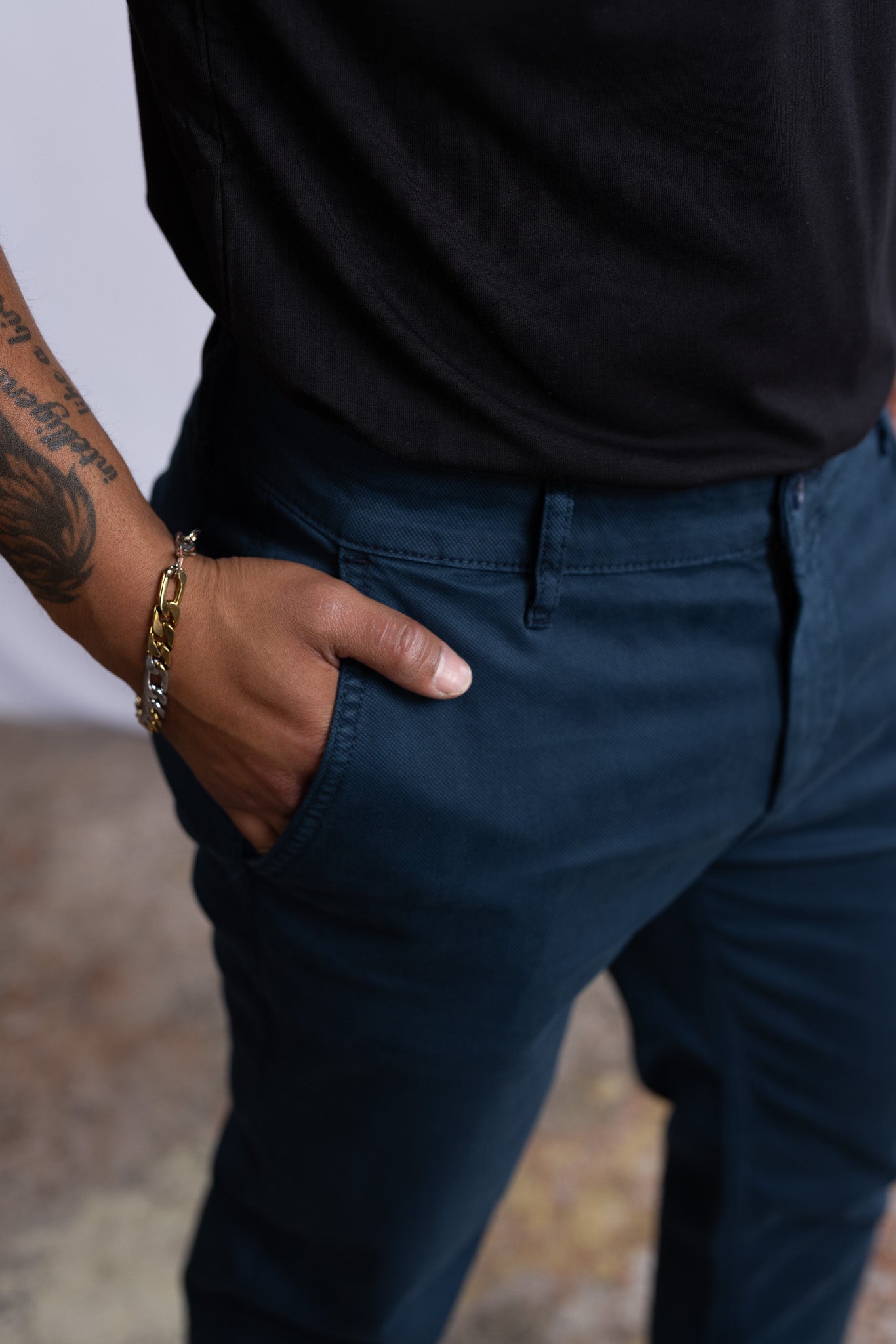 Chino-Hose Dunkel Blau