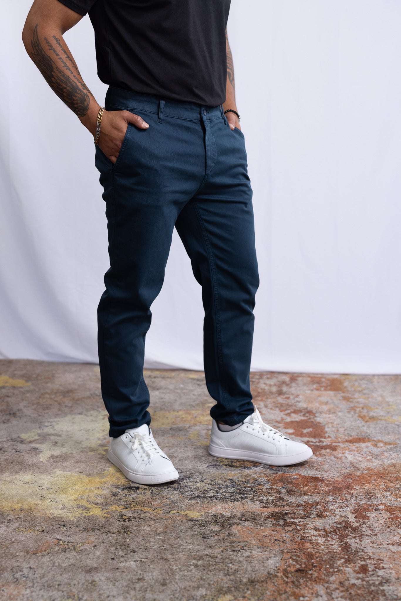 Chino-Hose Dunkel Blau
